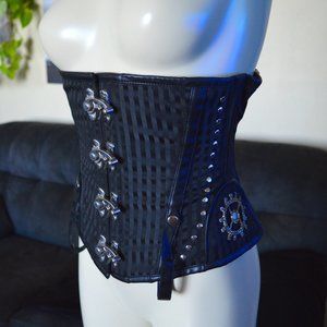 Steampunk Corset Cincher Beaded Western Cowgirl Pirate Renn Fair Halloween
